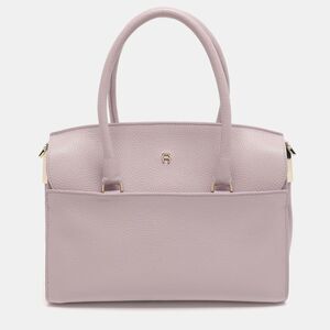Aigner Pale Mauve Leather Satchel